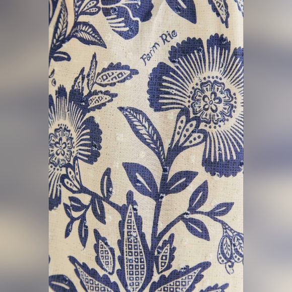 NWOT Anthropologie Farm Rio Blue Pineapple Garden Maxi Dress - Medium - Picture 3 of 5